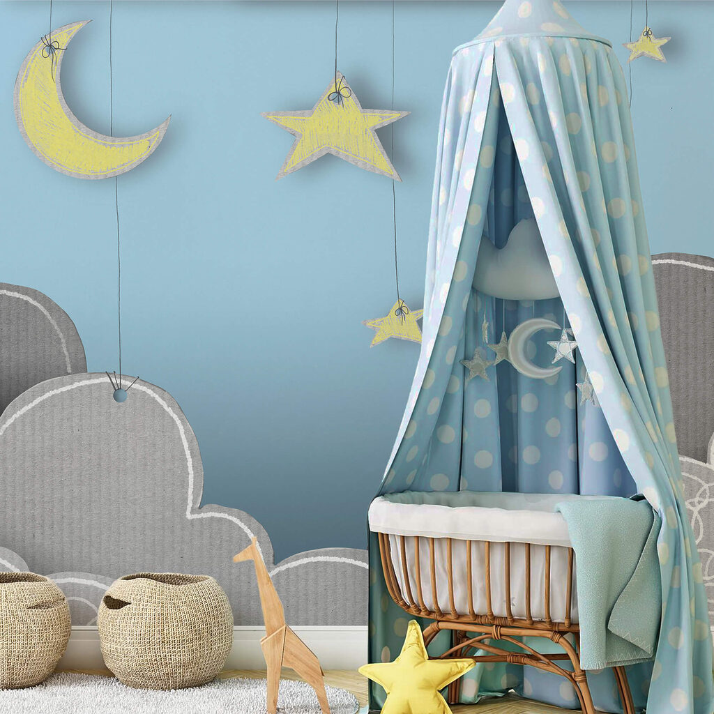 Hold és csillagok a felhők közül Hold és csillagok a felhők közül