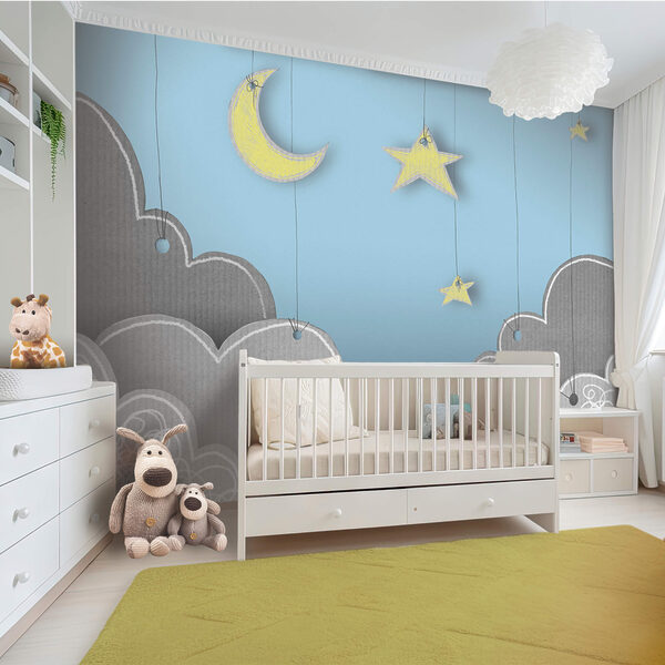 Hold és csillagok a felhők közül Hold és csillagok a felhők közül