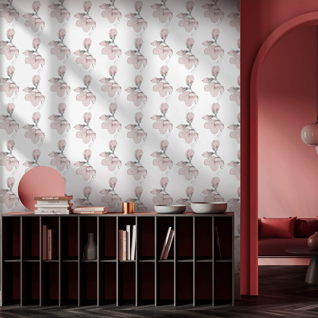 Virágmintás fehér háttér Virágmintás fehér háttér