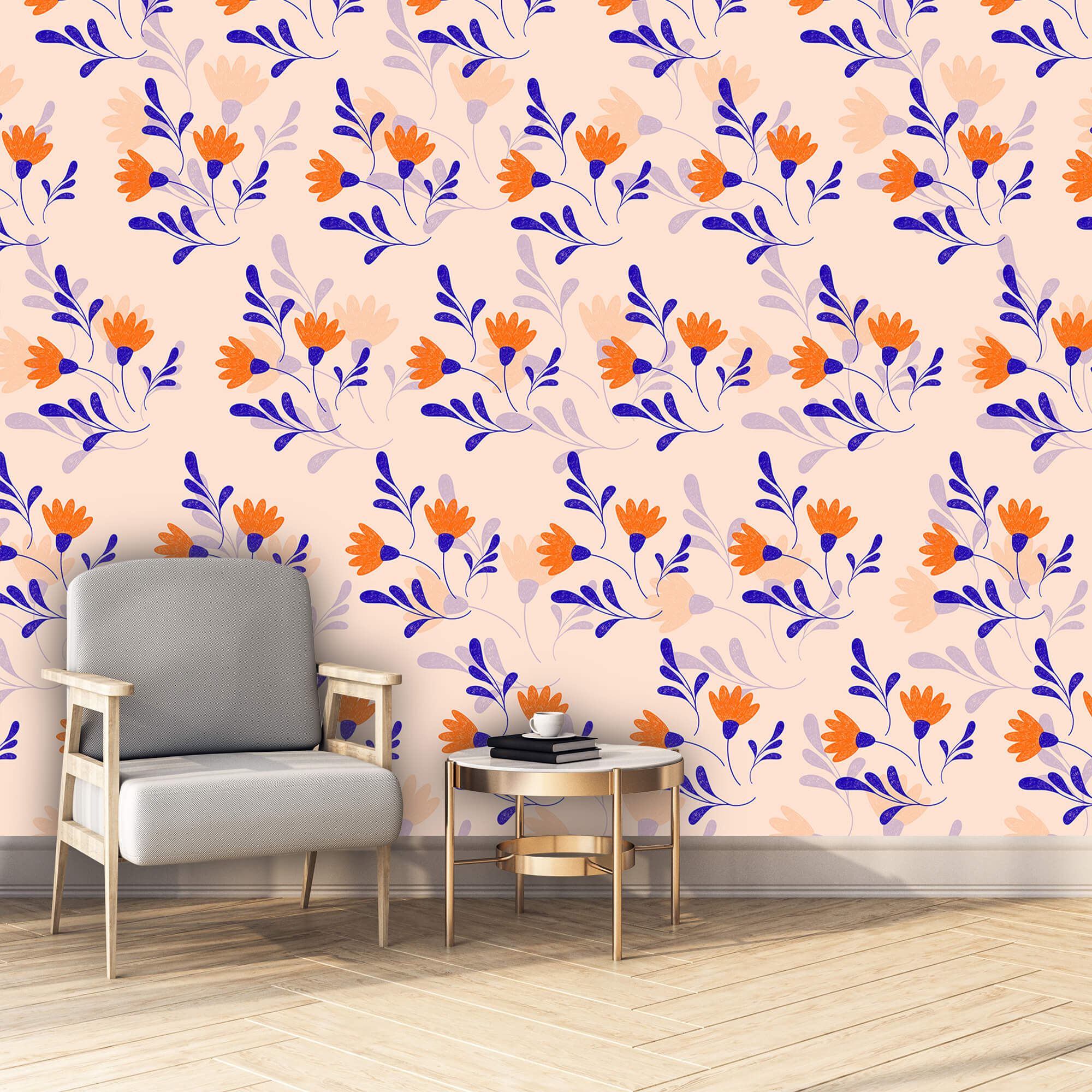 Virágok és levelek mintája Virágok és levelek mintája