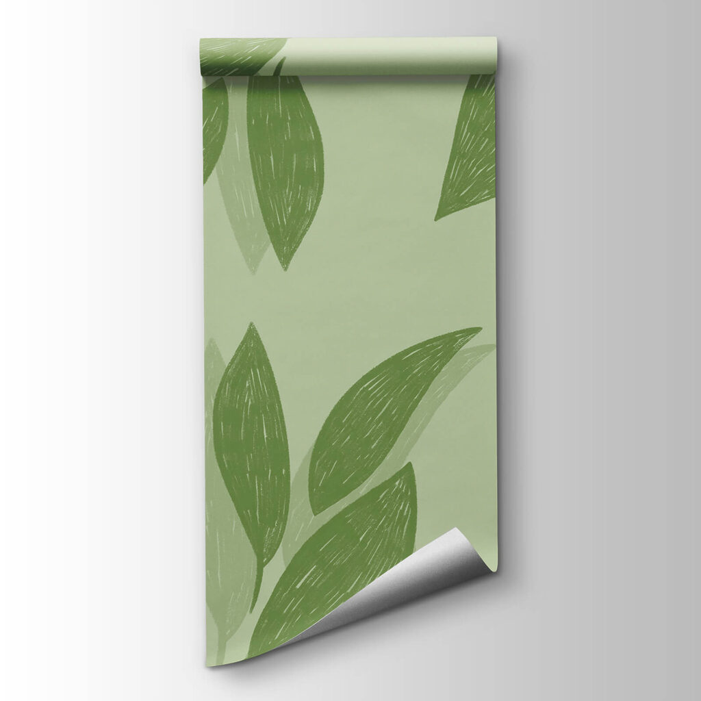 Pattern of green leaves