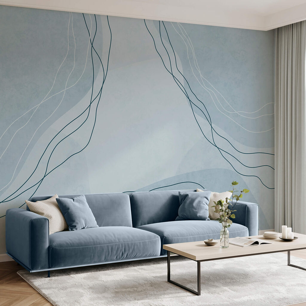 Kék és fehér háttér vonalakkal Kék és fehér háttér vonalakkal