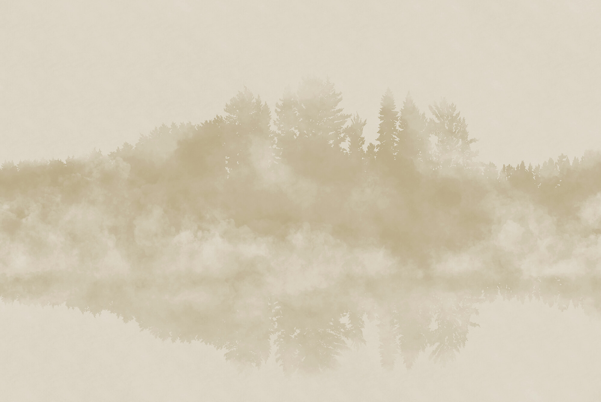 Cloud of smoke and trees