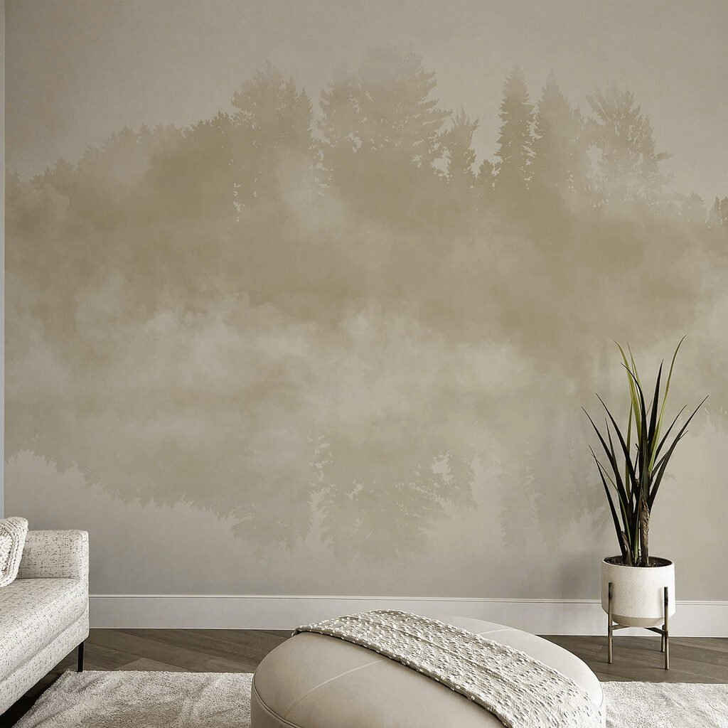 Füstfelhő és fák