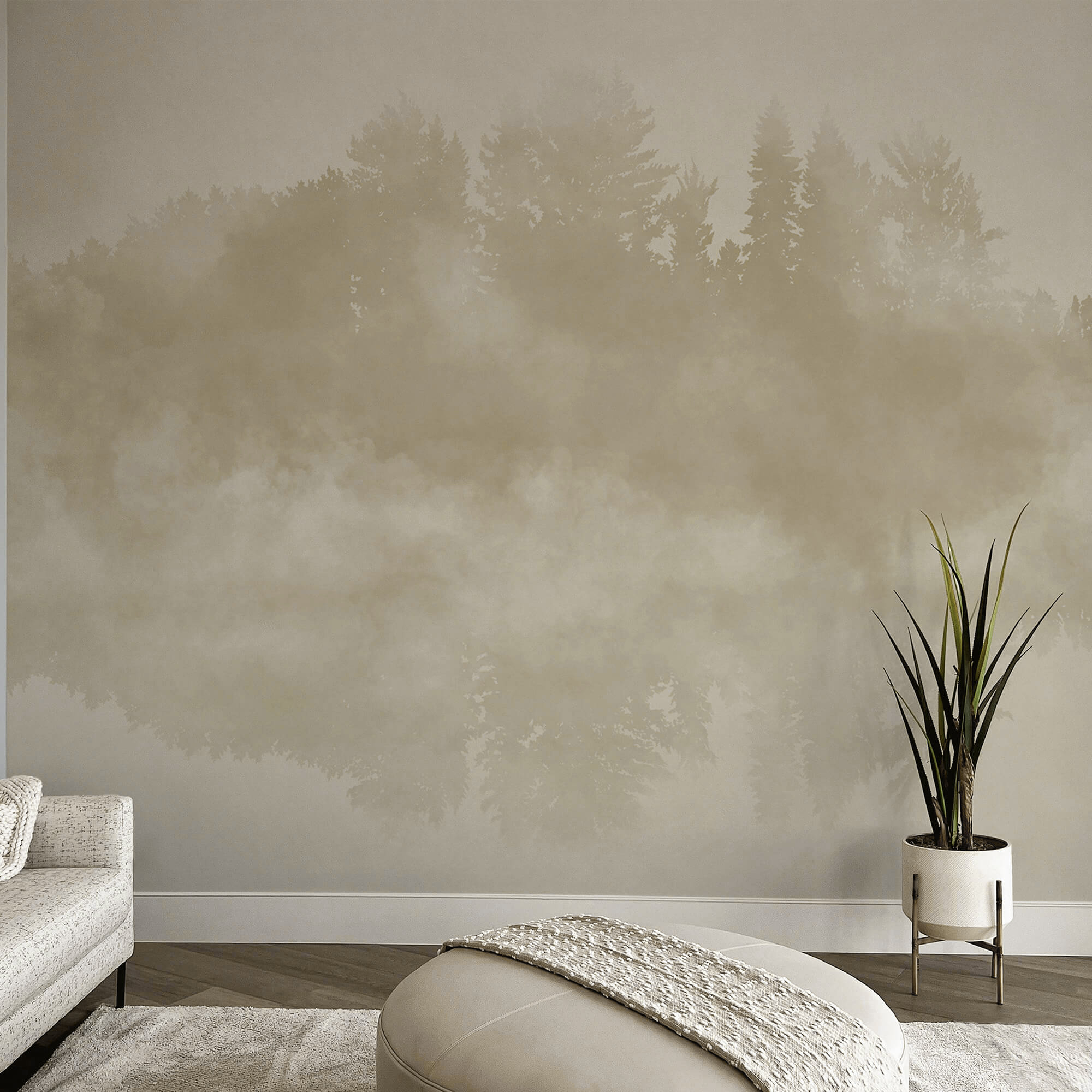 Füstfelhő és fák