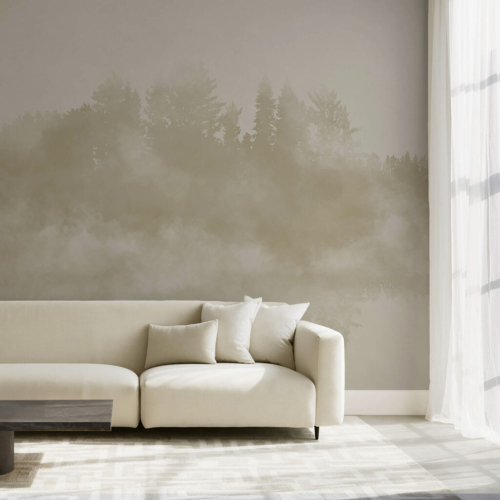 Füstfelhő és fák