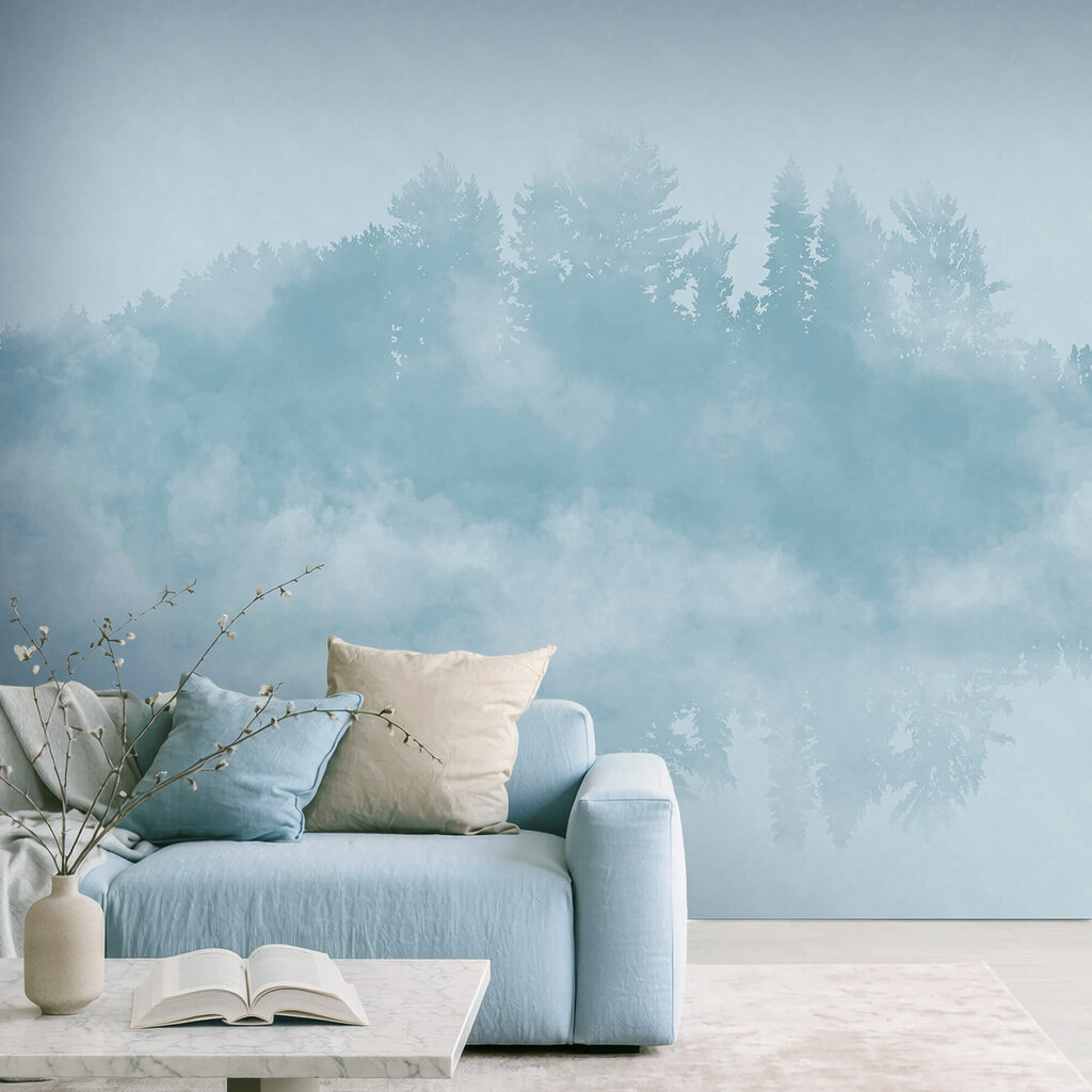 Füstfelhő és fák