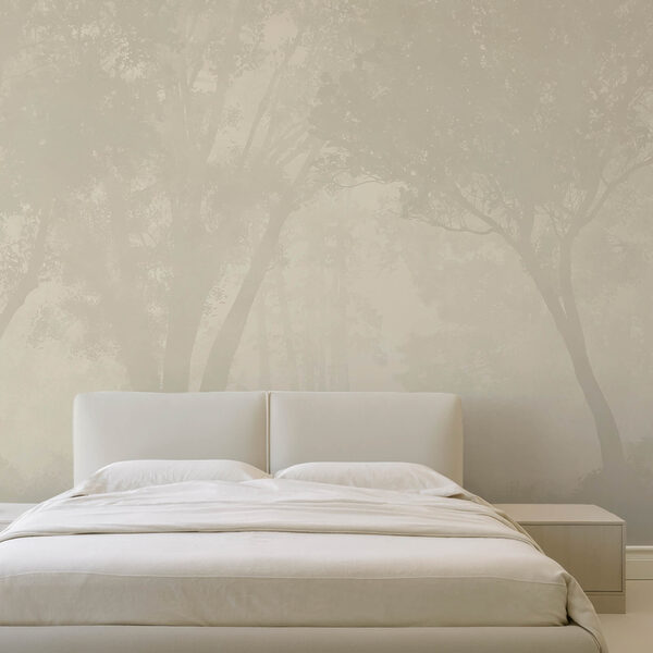 Ködös erdő fákkal Ködös erdő fákkal