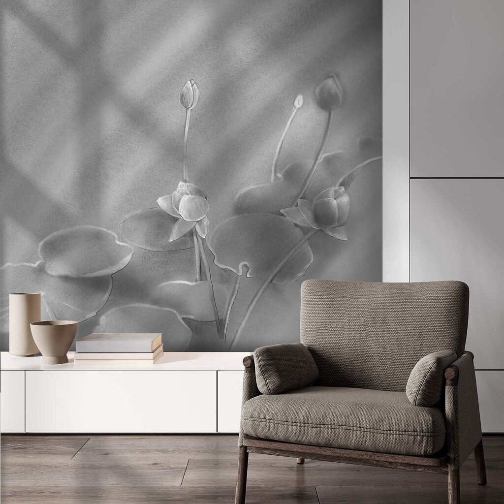 A nyugodt tavirózsás táj gyönyörűen megörökítve