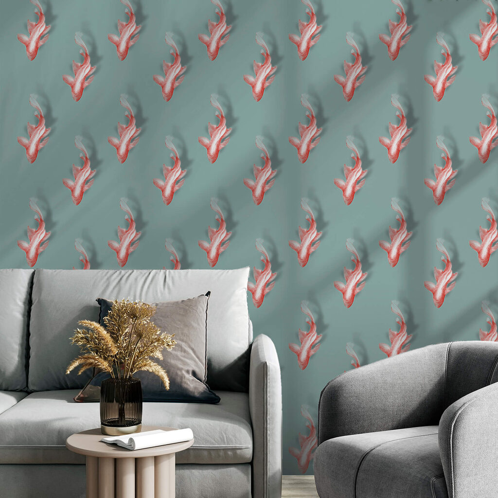 Halak mintája kék háttérrel