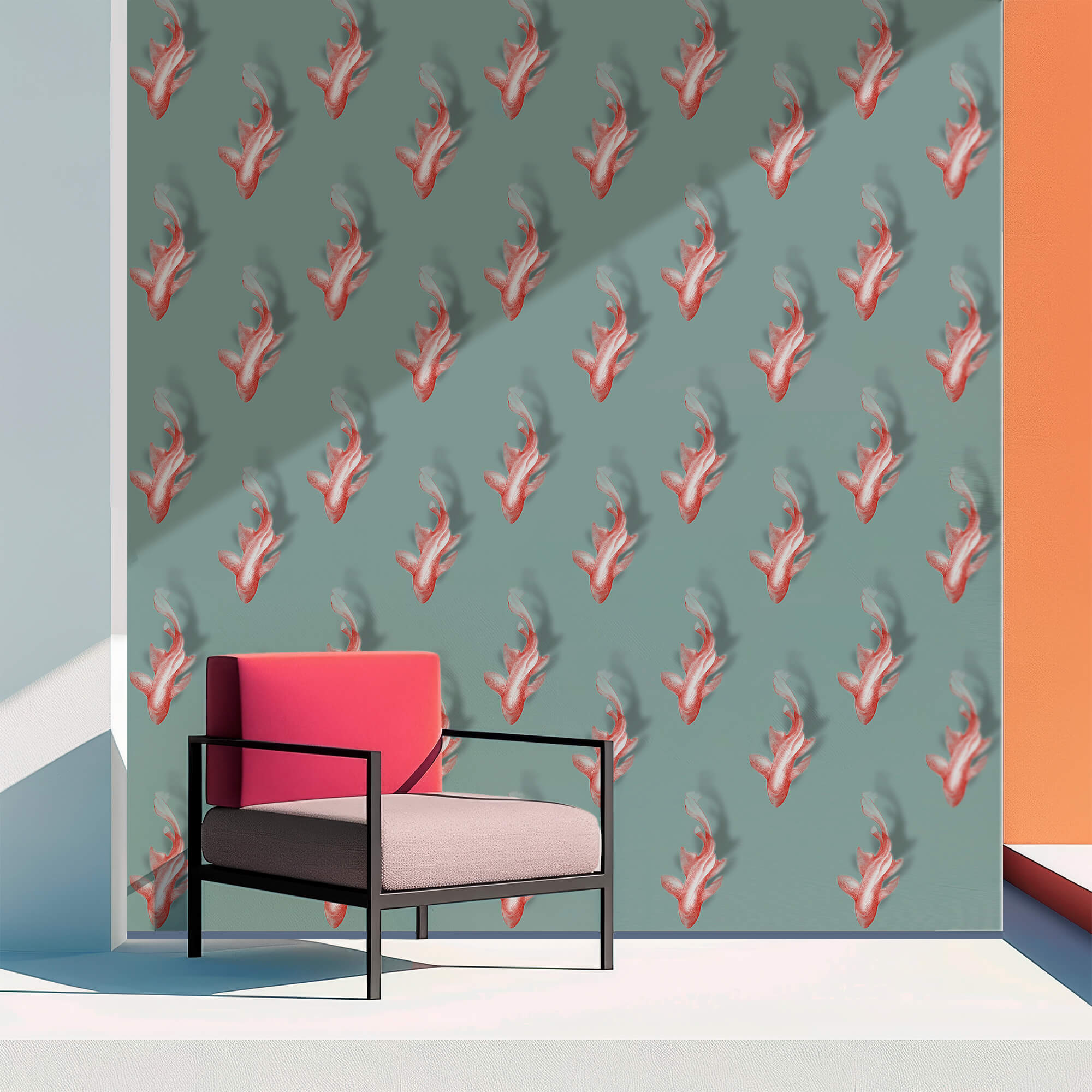 Halak mintája kék háttérrel