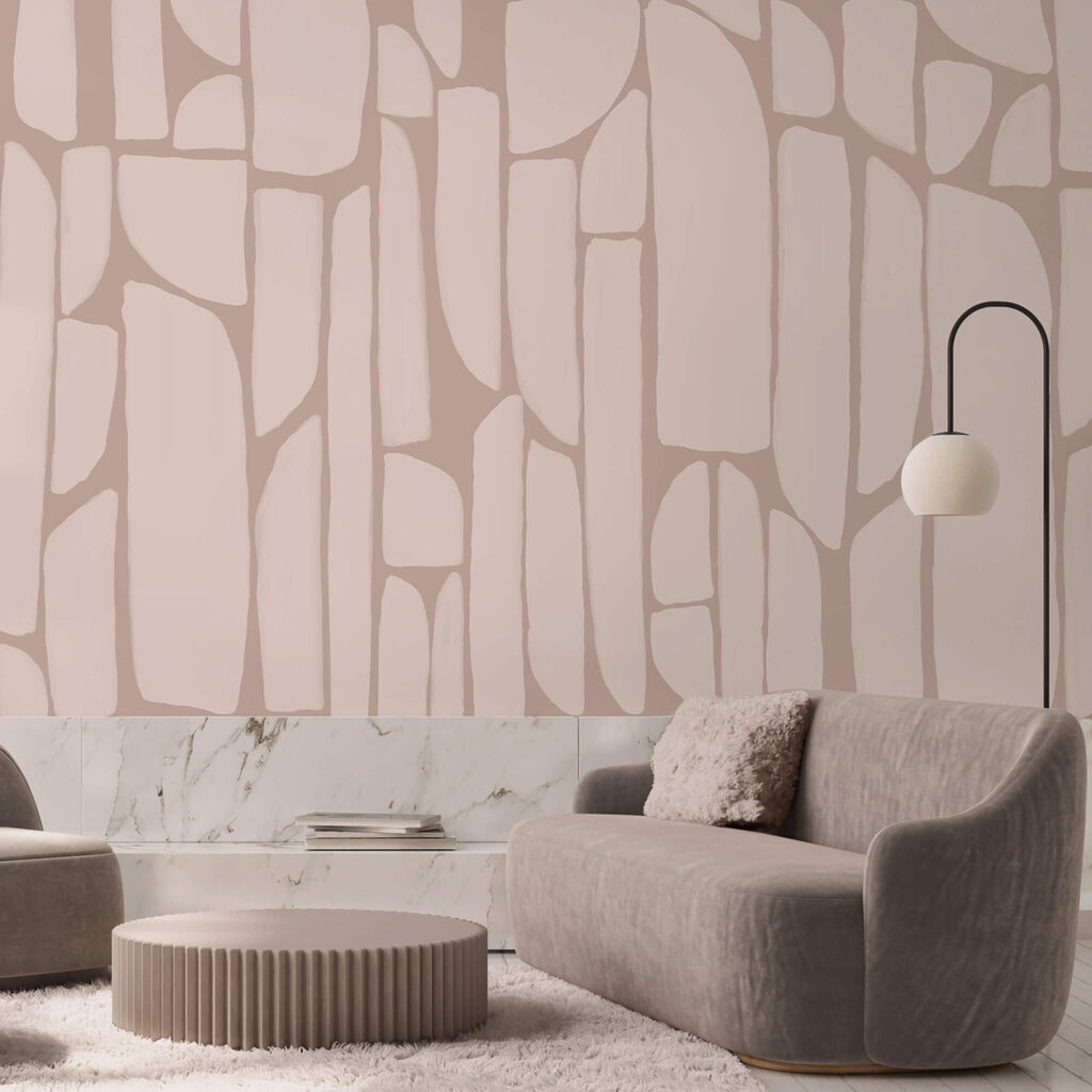 Fehér és rózsaszín alakzatok mintázata