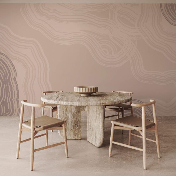 Folyékony vonalak lágy földszínekben