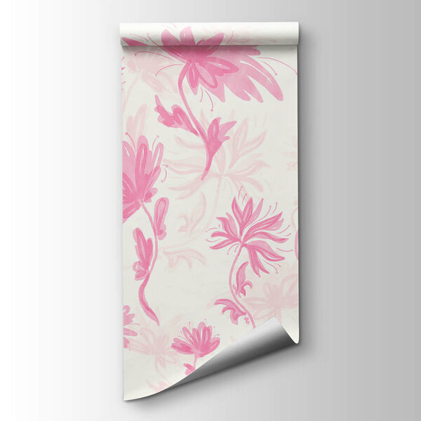 Pink flowers on a white background Pink flowers on a white background