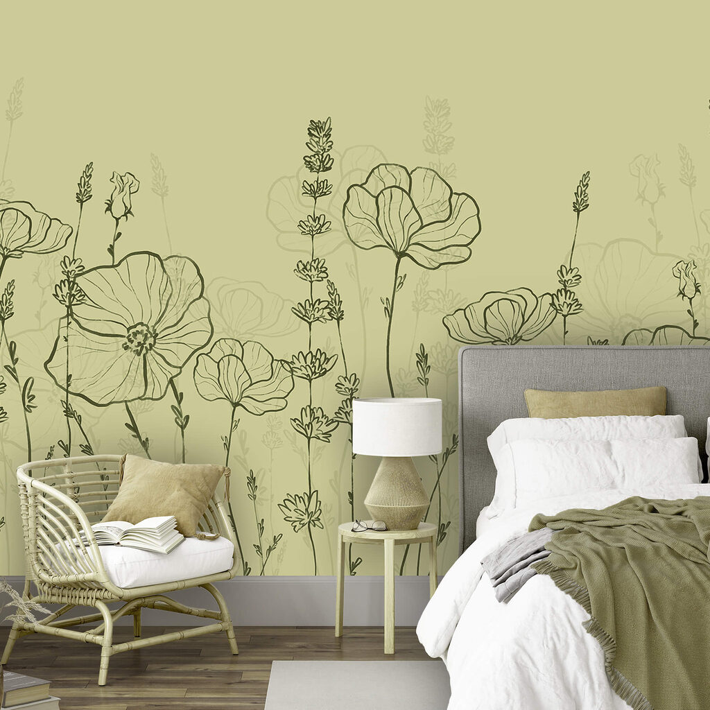 Virágok vázlatos rajza