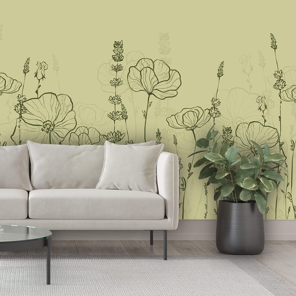 Virágok vázlatos rajza