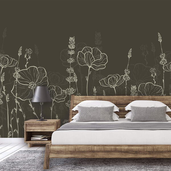 Virágsor sötét háttér előtt