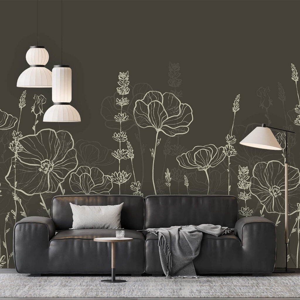 Virágsor sötét háttér előtt