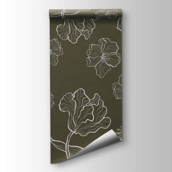 Pattern of flowers on a gray background Pattern of flowers on a gray background