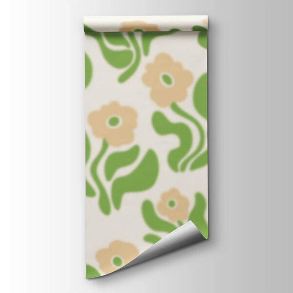 Pattern of flowers and leaves