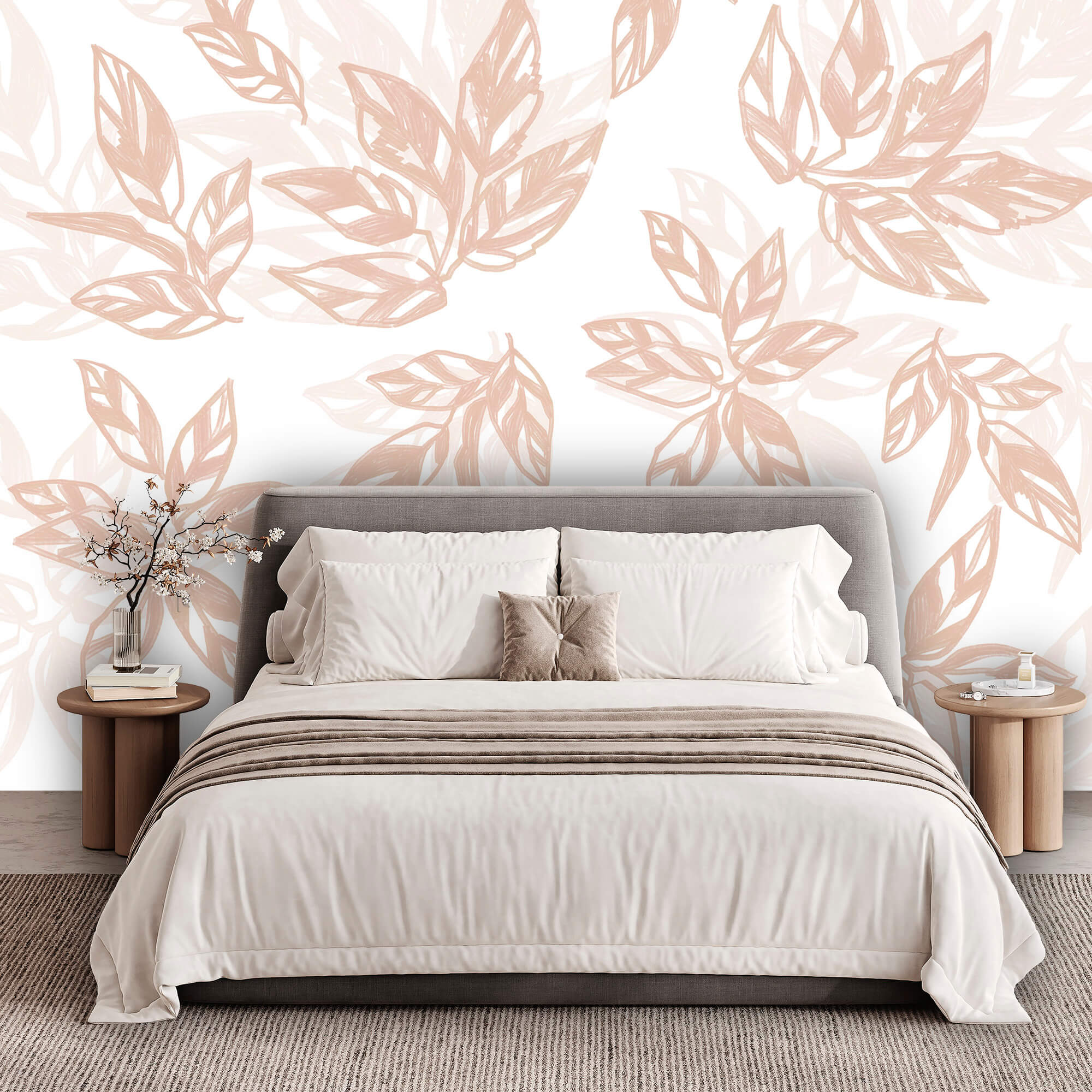 Levélminta fehér háttér előtt