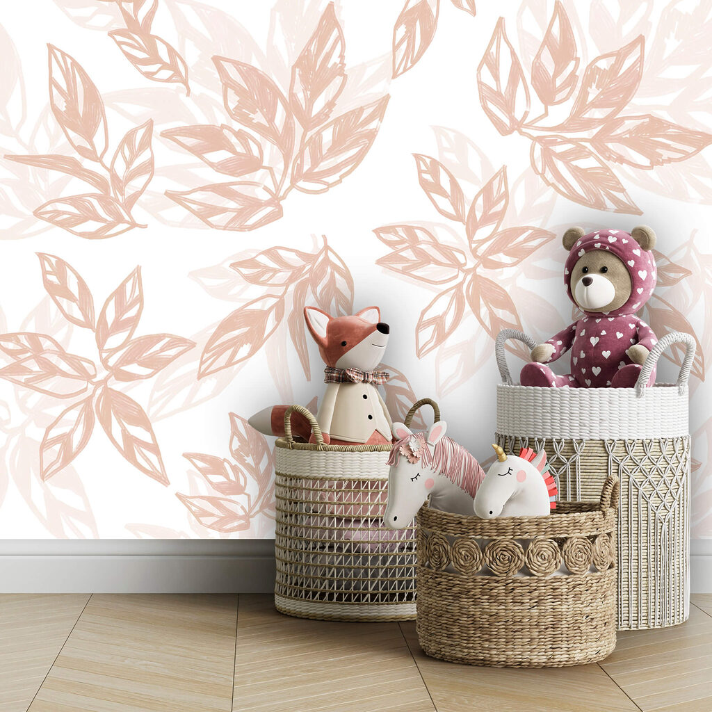 Levélminta fehér háttér előtt