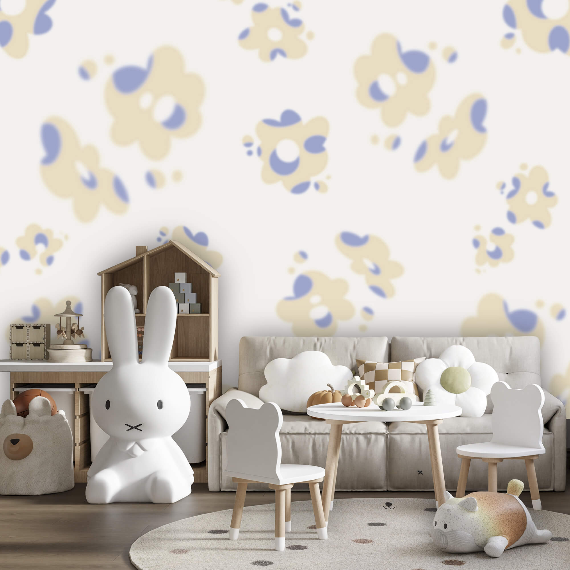 Virágmintás fehér háttér Virágmintás fehér háttér