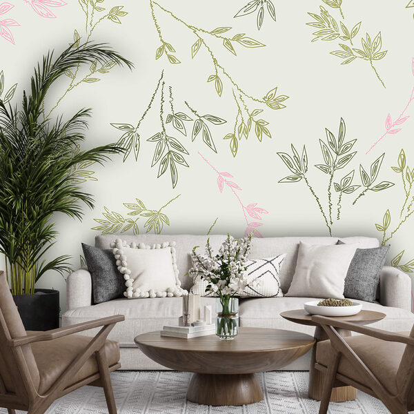 Levélmintázat fehér háttér előtt