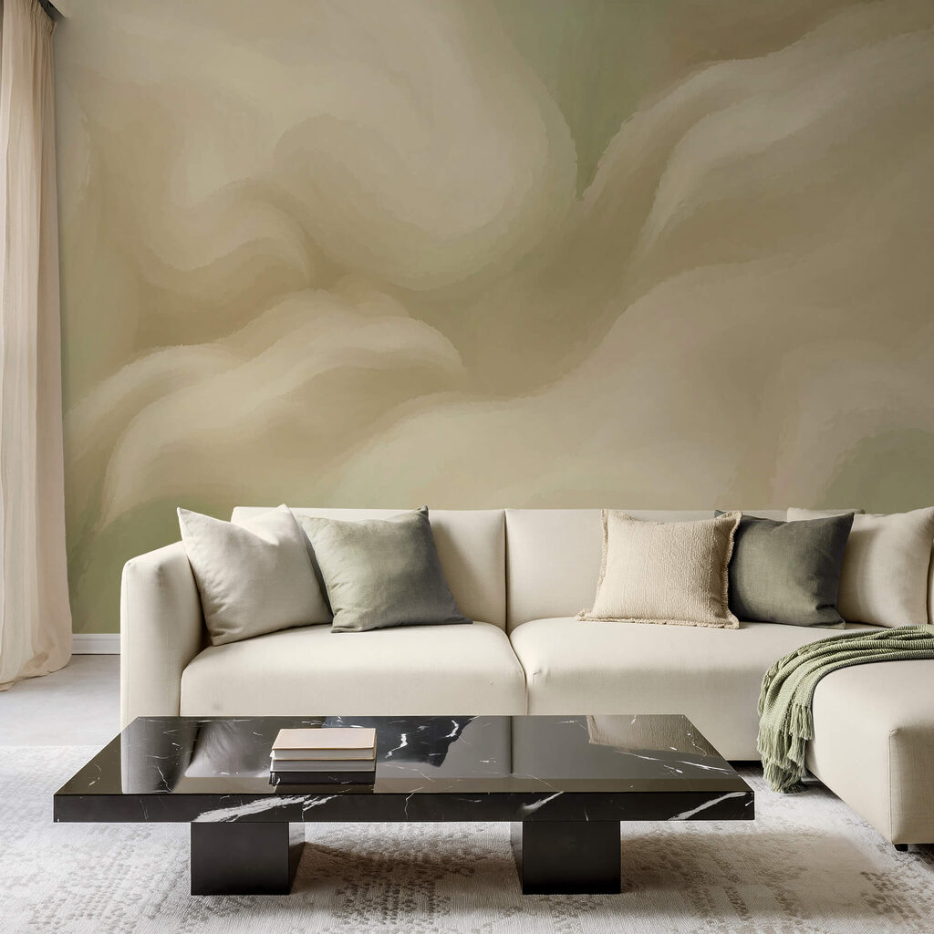 Lágy, áramló absztrakt motívumok világos színekben