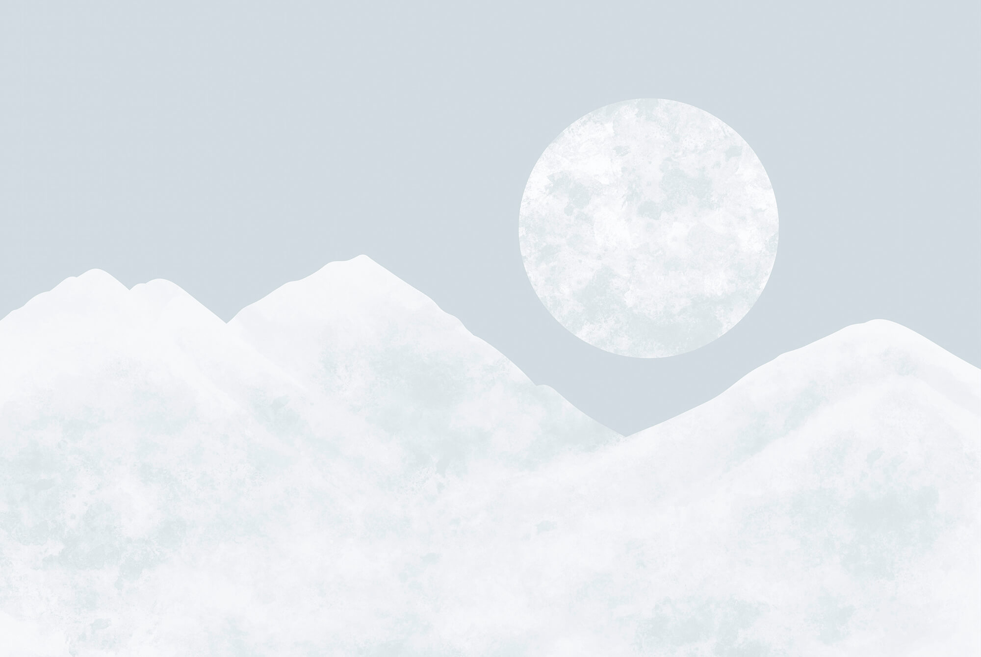 Moon over a snowy mountain Moon over a snowy mountain