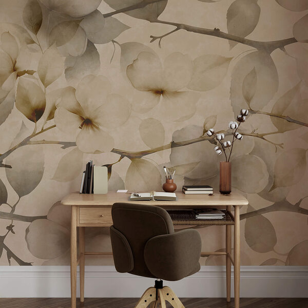 Finom virágmotívumok visszafogott háttér előtt