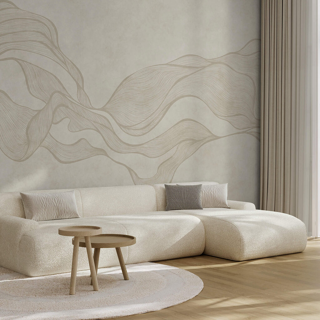 Fehér és bézs színű hullámos mintázat