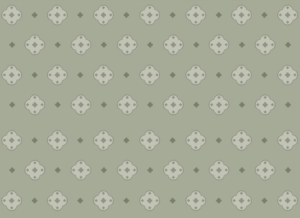 Pattern of crosses on a green background