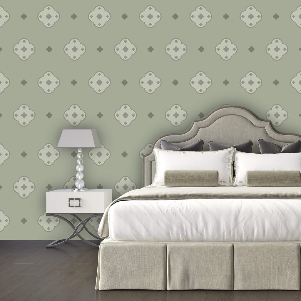 Keresztek mintázata zöld háttér előtt