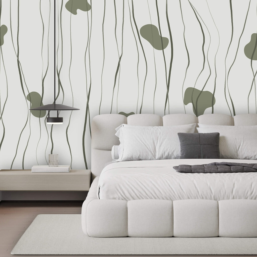 Zöld és szürke vonalak mintázata