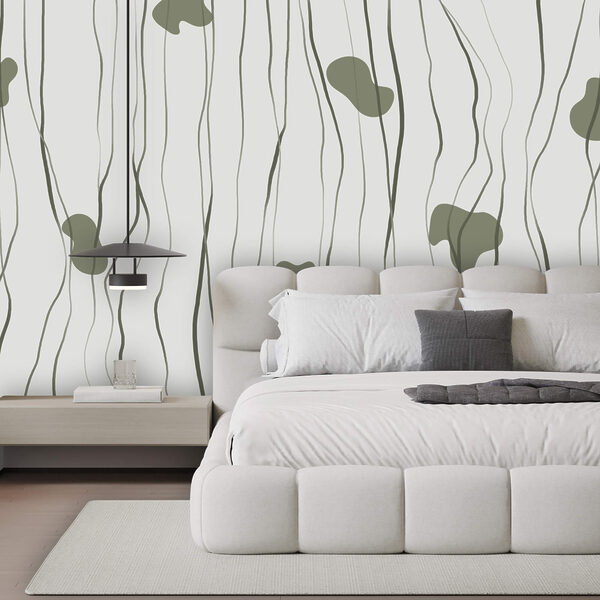 Zöld és szürke vonalak mintázata