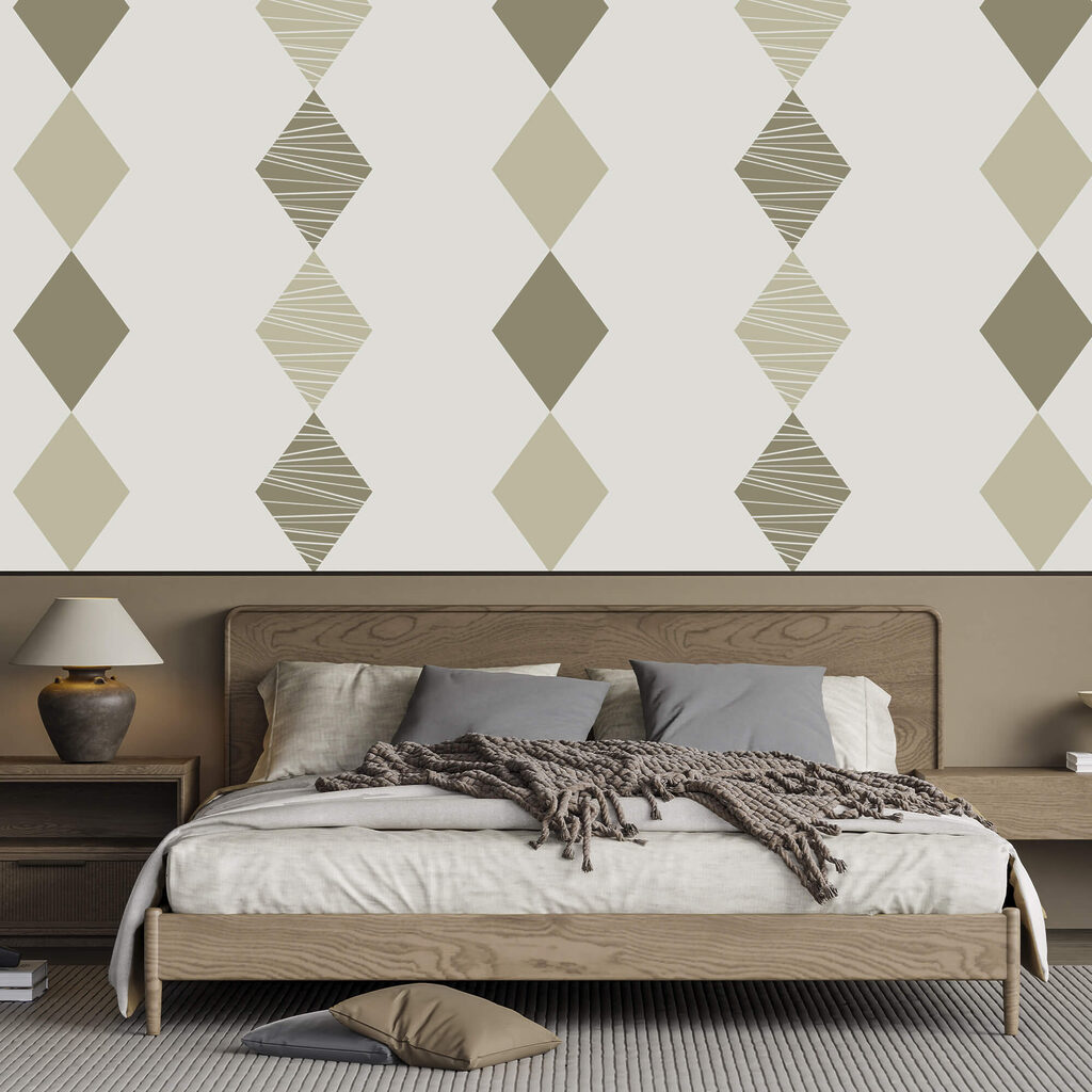 Rombuszok mintája fehér háttér előtt