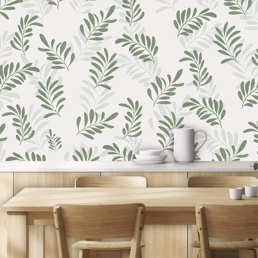 Levélmintázat fehér háttér előtt