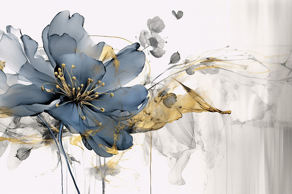 Elegant floral dance in monochrome hues Elegant floral dance in monochrome hues