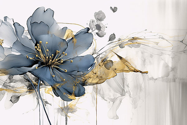 Elegant floral dance in monochrome hues Elegant floral dance in monochrome hues