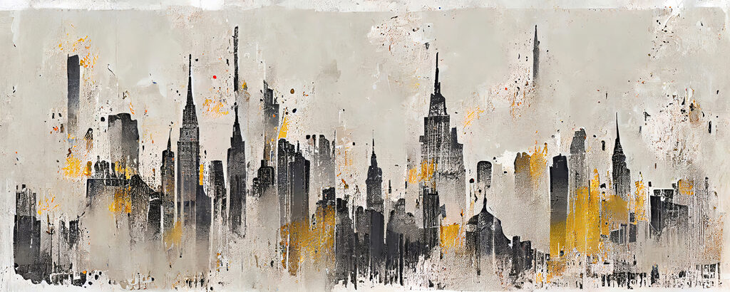 Painting of a city