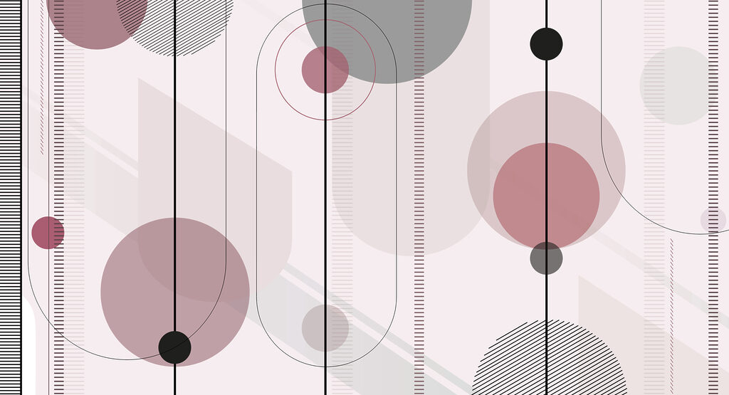 Abstract shapes in soft color palette