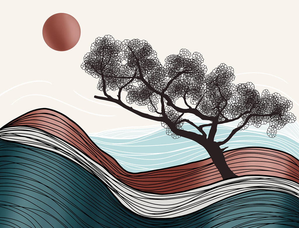 Tree on a hill