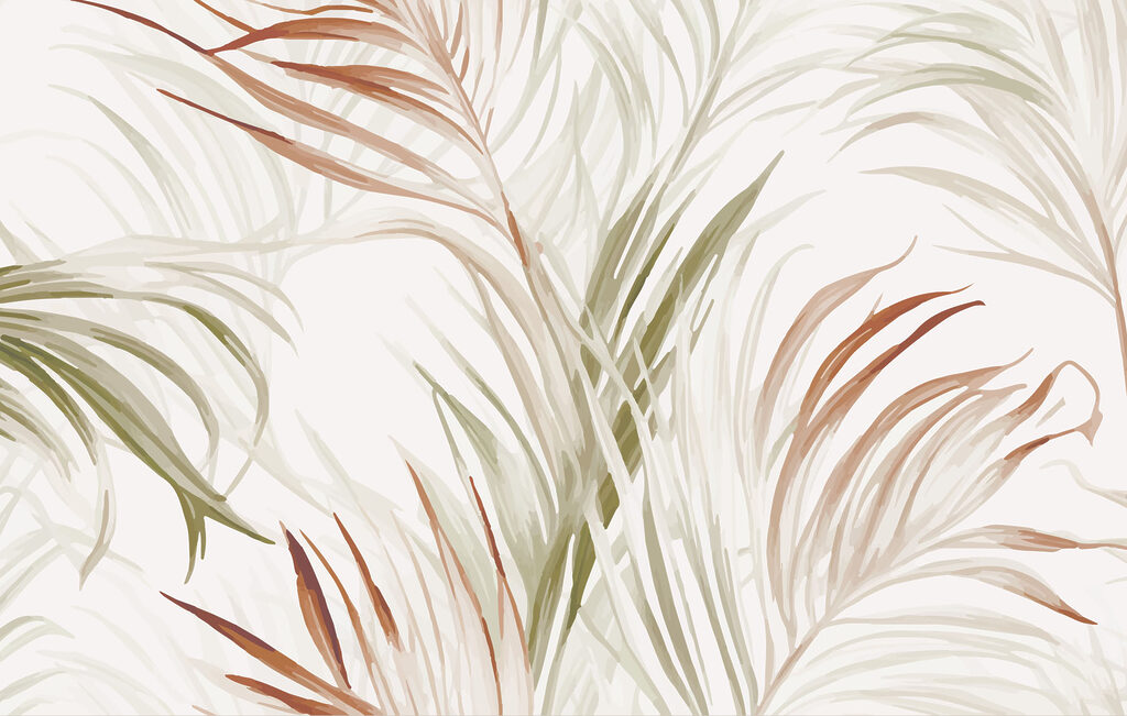 Serene leaves in soft hues