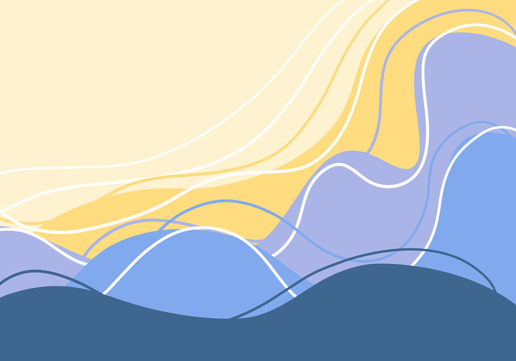 Blue and yellow waves
