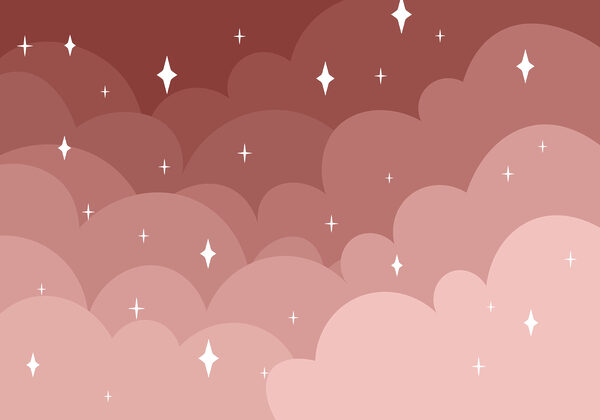 Pink clouds and stars Pink clouds and stars