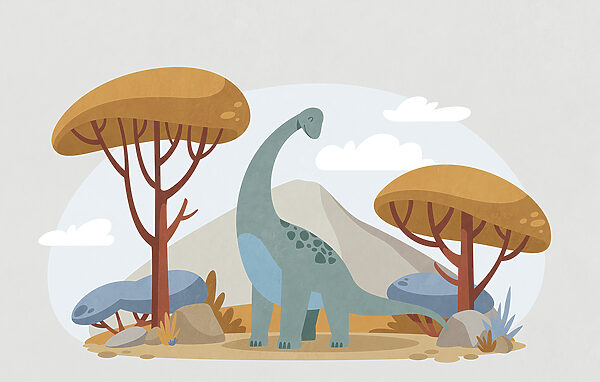 Cartoon of a dinosaur
