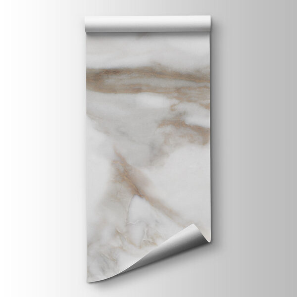 White marble with brown veins