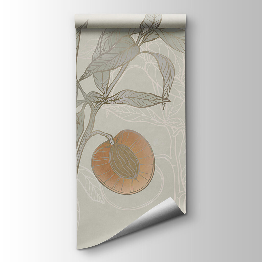 Drawing of a plant with leaves and fruit