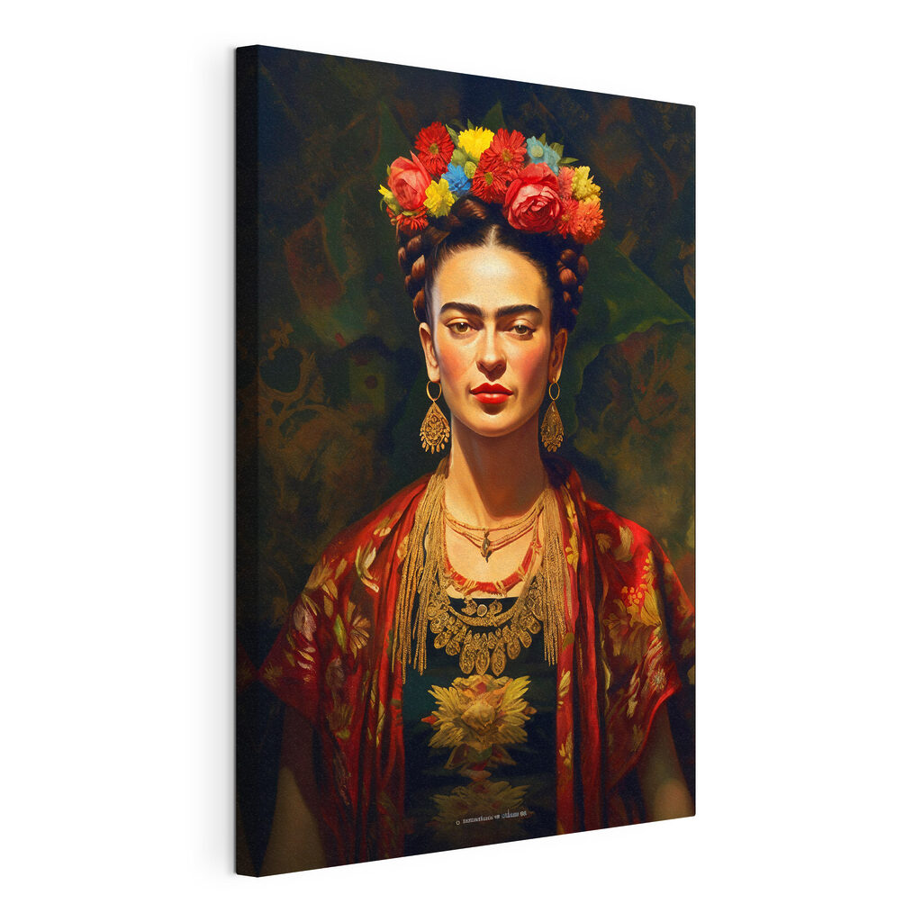 A woman with flowers in her hair